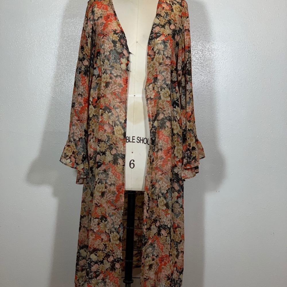 Long Floral Kimono